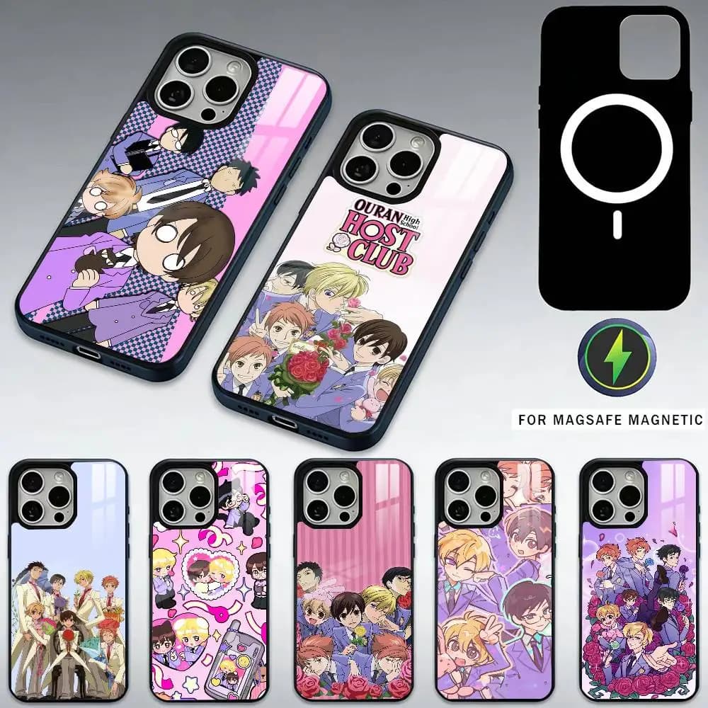 O-Ouran High School  Anime Host Phone Case For iPhone17,16,15,14,13,12,11 Plus,Pro Max Magnetic For Magsafe Wireless Charging