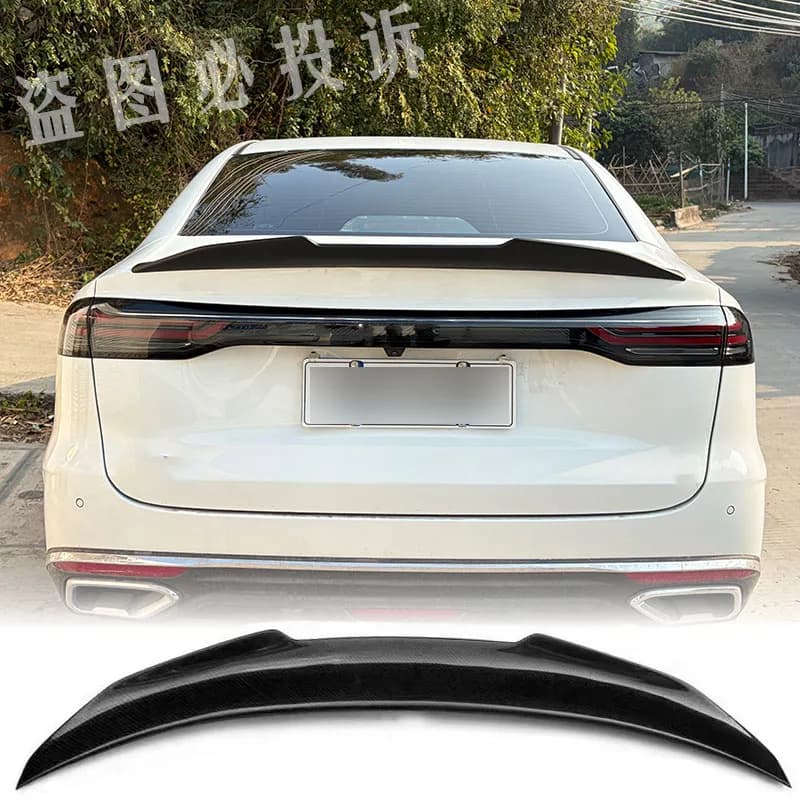 For 2025 2026 new Geely Emgrand trunk lid high-quality carbon fiber material PSM style rear wing aerodynamic tuning accessories