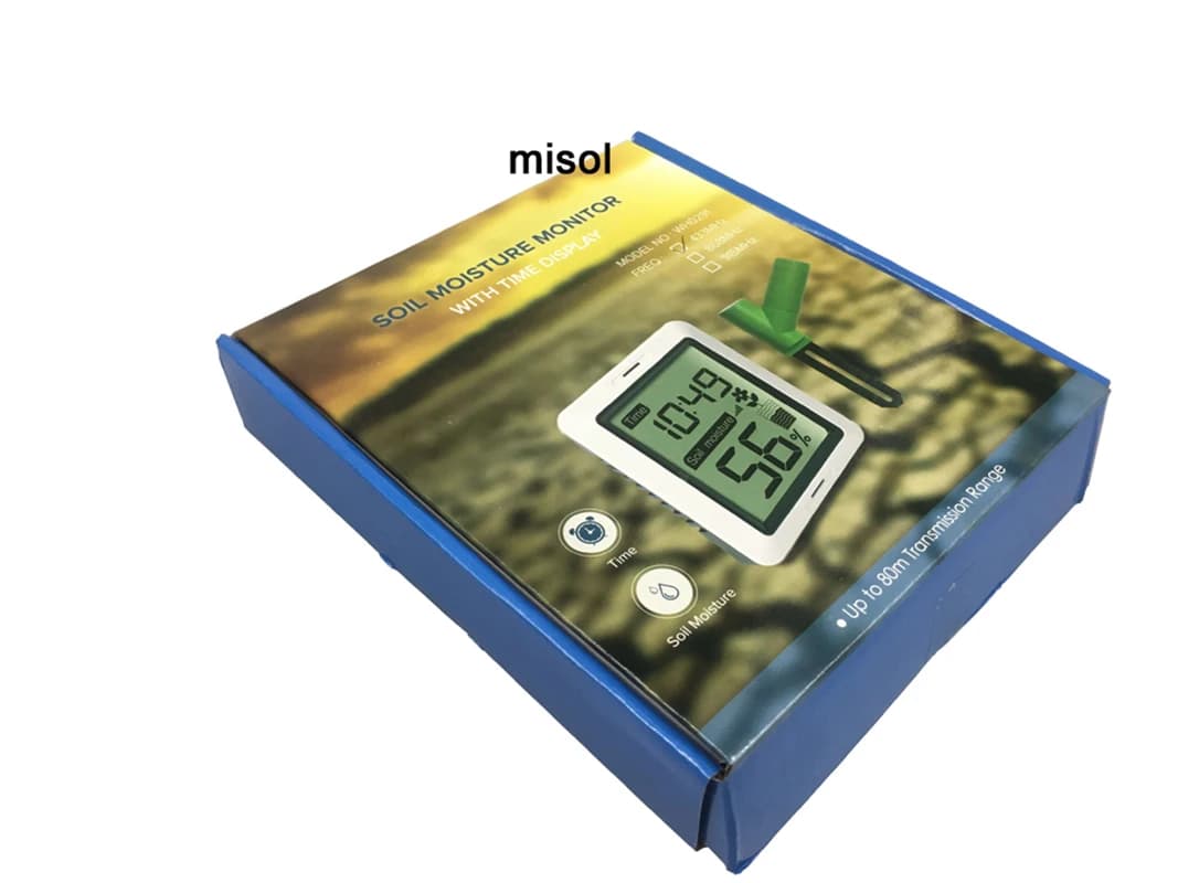MISOL 1 UNIT of Soil Moisture Monitor Wireless Battery Powered, Wireless Soil Moisture with Display, WH0291S