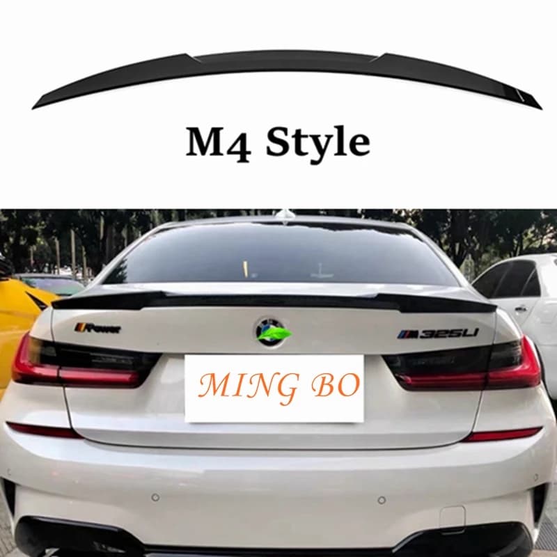 FOR BMW 3 Series G20 G28&M3 G80 M3/M4/PSM/AC/MP Style ABS Glossy black Rear Spoiler Trunk wing 2019-2022