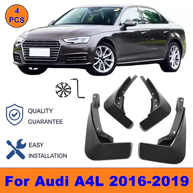 4Pcs Mud Flaps For Audi A4L 2016-2019 - Splash Guards Front&Rear Wheel Fender Mudguards Car Exterior Protection Accessories