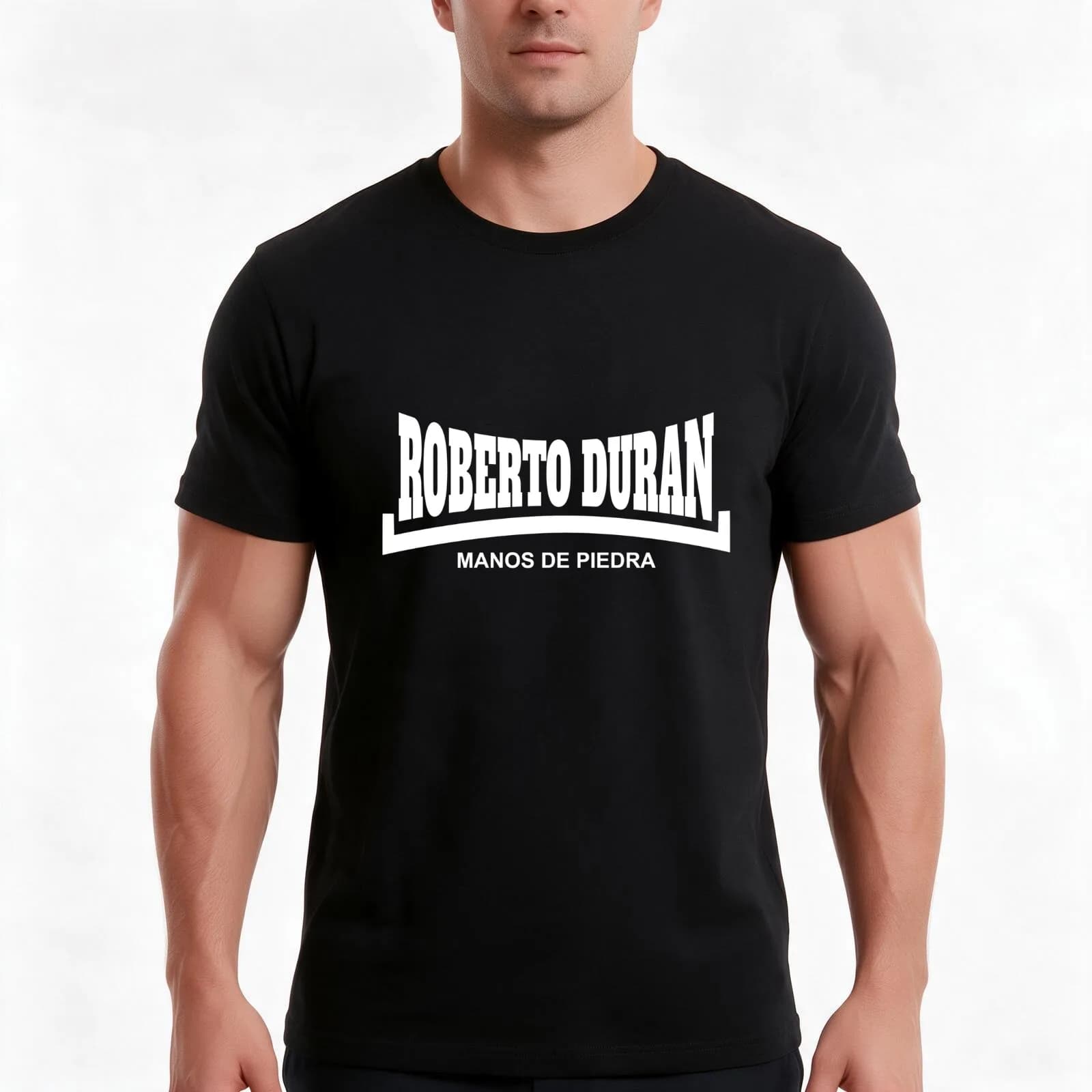 Roberto Duran Ray T-Shirt, Summer Casual Cotton Tee, Oversized Streetwear Tops, Vintage Graphic Print, Loose Fit Short Sleeve