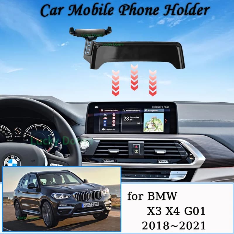 For BMW X3 G01 2018~2021 Screen Car Mobile Phone Holder GPS Navigation Bracket Gravity MagSafe Magnetic Stand Auto Accessories