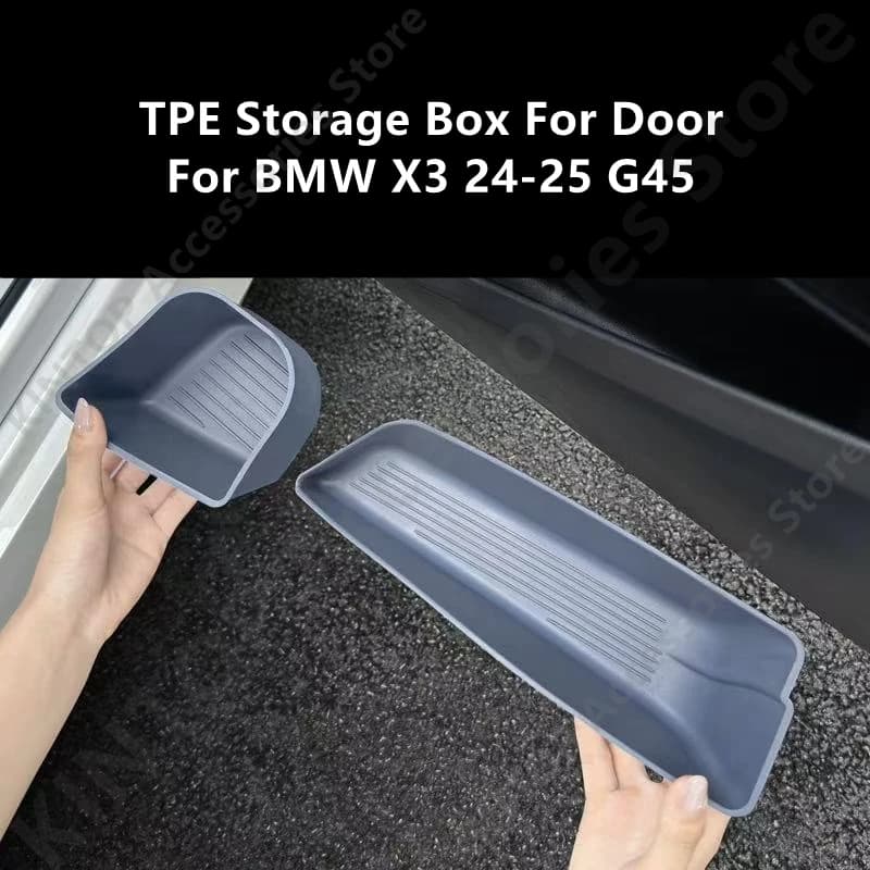 For BMW X3 24-25 G45 TPE Storage Box For Door,Car Interior Decoration Protection Modification Accessories Refit