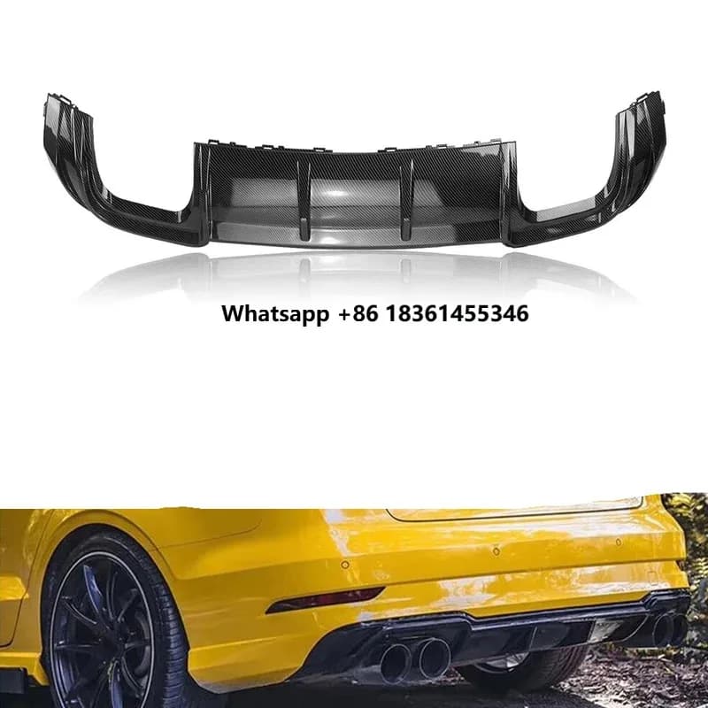 Product Rear Bumper Carbon Fiber Diffuser A3 S3 Hatchbac Rear Diffuser Sp  Selling