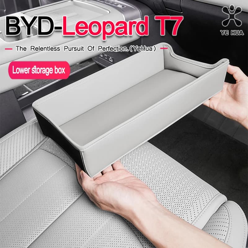 For BYD 2025-26 Formula Leopard Titanium 7 Lower Storage Compartment Center Console Car Storage Box Interior Accessories
