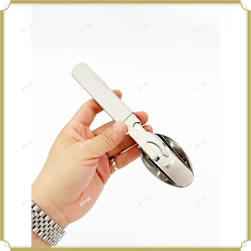 Portable 4-Piece Foldable Utensils Set 304 Steel Knife Fork Spoon with Case for Travel Picnic