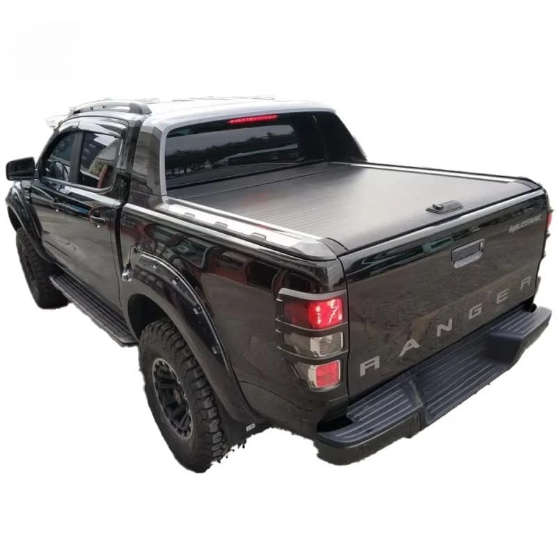 Zolionwil Pickup Truck Manual Rolling Aluminum Roller Lid Retractable Tonneau Cover for Super Duty Ford F150 F250 Ranger T9