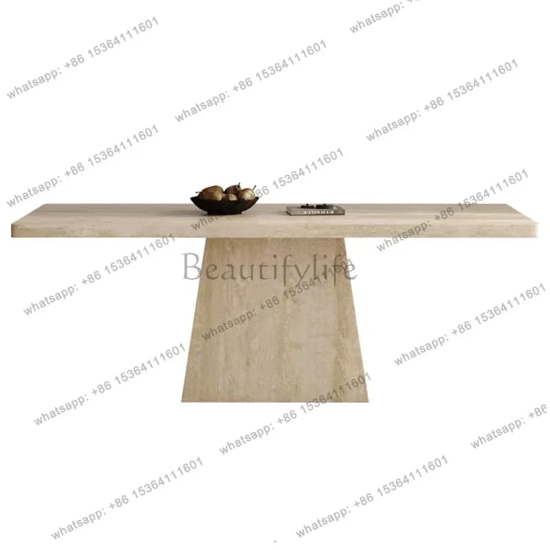 Factory Direct French-style Dining Tables Creamy Granite Slab Modern Dining Tables Minimalist Vintage Home Furniture Tavoli Da P