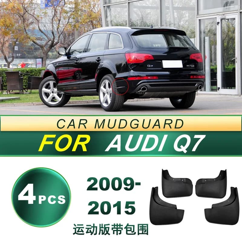 For Audi Q7 S Line 2009 2010 2011 2012 2013 2014 2015 Mud Flaps 4Pcs Soft Rubber Splash Guards Perfect Fit Easy Install Kit