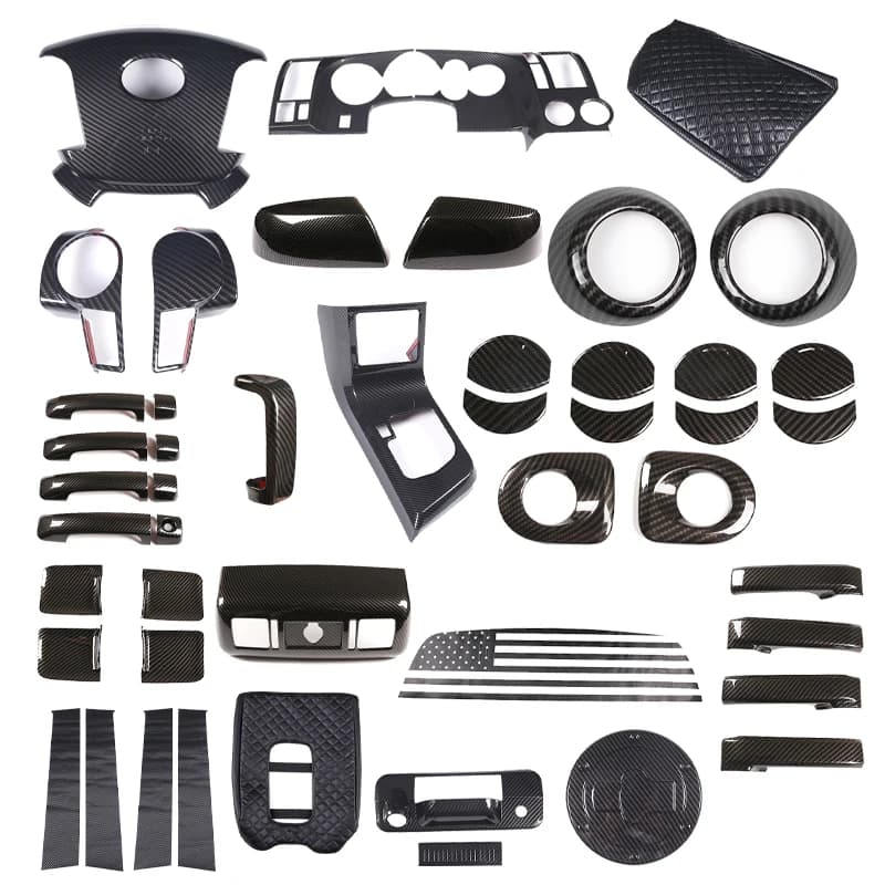 For Toyota Tundra 2007-2021 carbon fiber pattern Car central control gear panel decorative sticker interior accessories