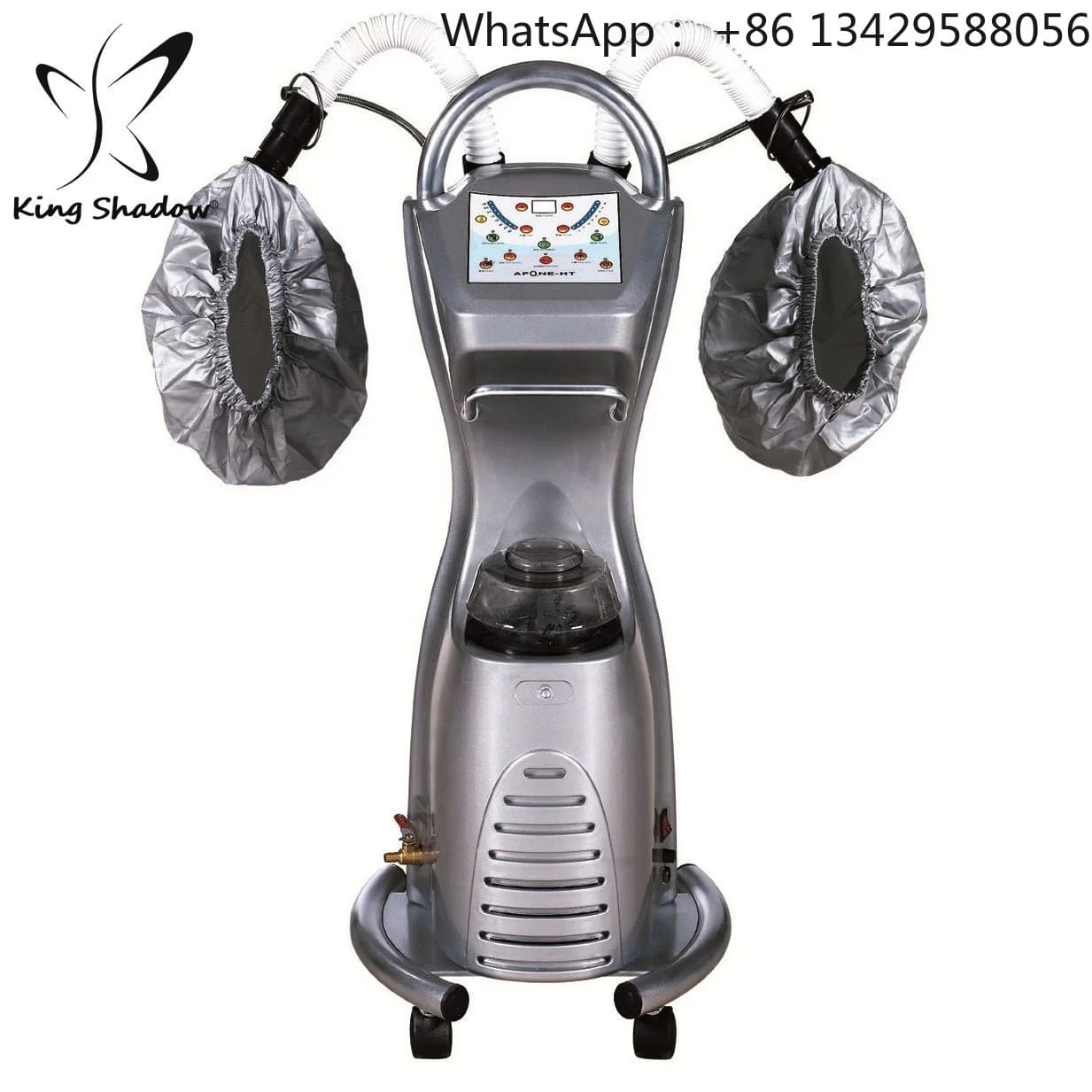 Professional Hair Dryer & Steamer Ozone Hair Treatment Machine Modern Design in White Black for Salon Warehouse Mall Barber Shop