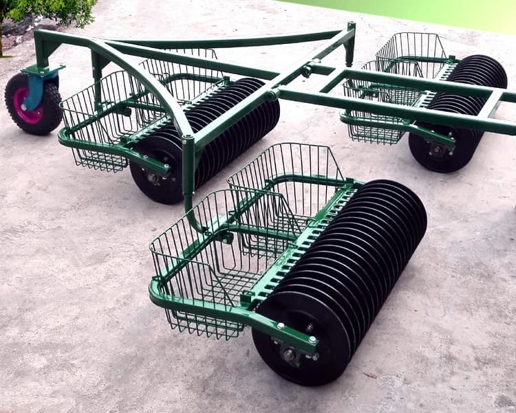 Golf triple ball picker 6 basket machine push automatic ball picker