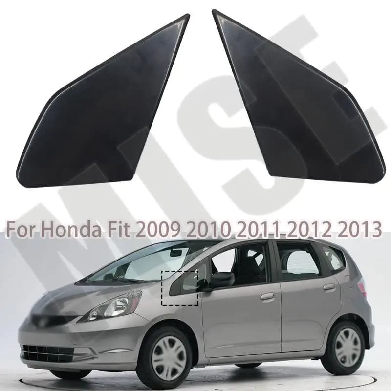 Hatchback Auto Exterior Front Door Garnish Cover Panel Front Window Glass Plate Trim Cap For Honda Fit 2009 2010 2011 2012 2013