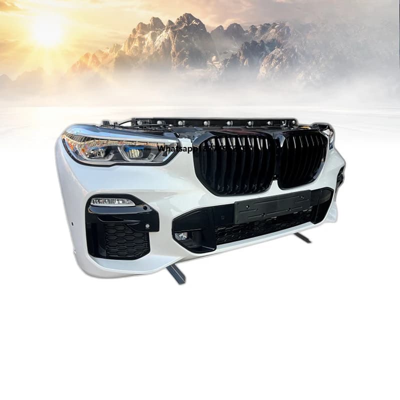 X5 Front car Bumper with Radiator Headlamps Conditioned for Optimal Performance  Front nose cut  1 Years warranty