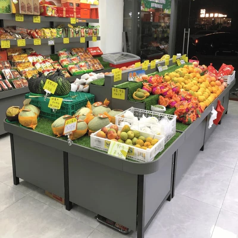 DSA Fruit Store Display Shelves Stepped Tiered Fruit Racks Supermarket Multi-tier Fruit and Vegetable Racks