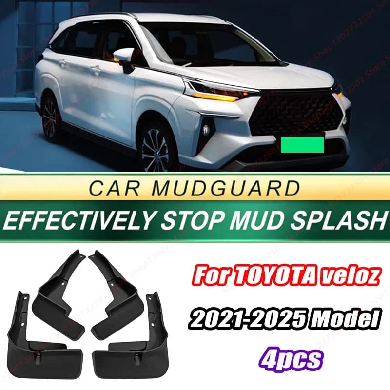 For TOYOTA veloz 2021-2025 Model 4PCS Front Rear Mud Flaps Splash Guards Fender Mudguards Auto Accessories