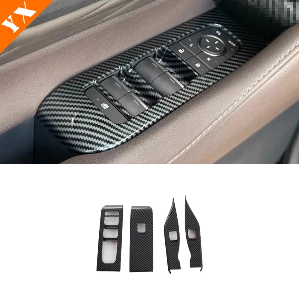 For Toyota ALPHARD 2024-2026 Accessories Plastic Carbon Trim Car Dashboard Air Vent Cover Rearview Mirror Switch Button Cover