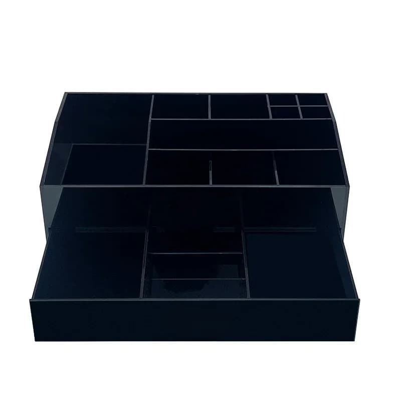 Black Drawer Cosmetics Storage Box Jewelry Box Skin Care Desktop Dresser Mask Lipstick Shelf