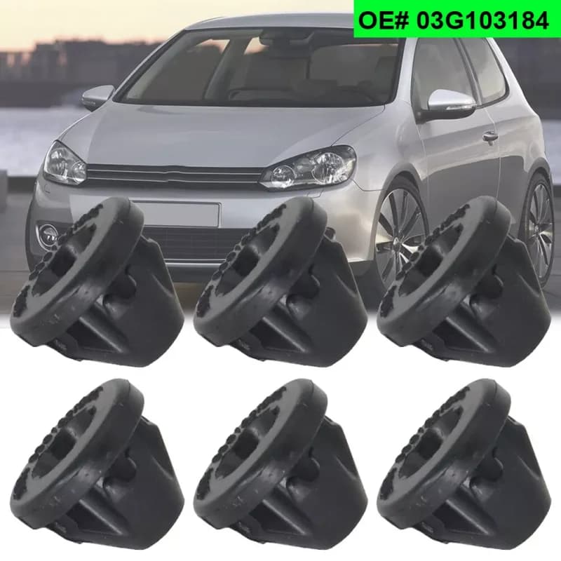 6 X Engine Bonnet Seal Socket Plugs For Volkswagen, Audi And Skoda Seats Automotive Seat Seal Components OE# 03G103184