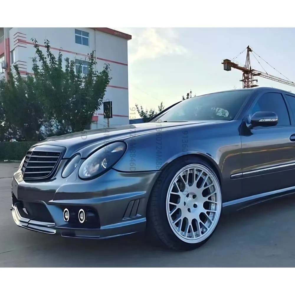 Racing Mesh Front Grille Black Exterior Decoration For Mercedes-Benz E-Class W211 E230 E240 E350 2003-2005