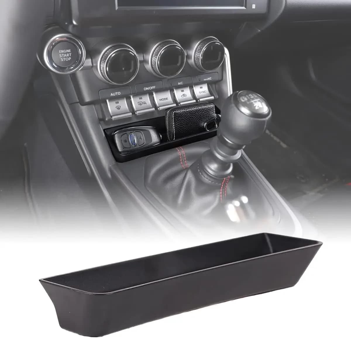 Car Armrest Box Rear Storage Box For Toyota 86/Subaru BRZ 2022-2026 Coins Cards Glasses Keys ABS Storage Box Tray Accessories