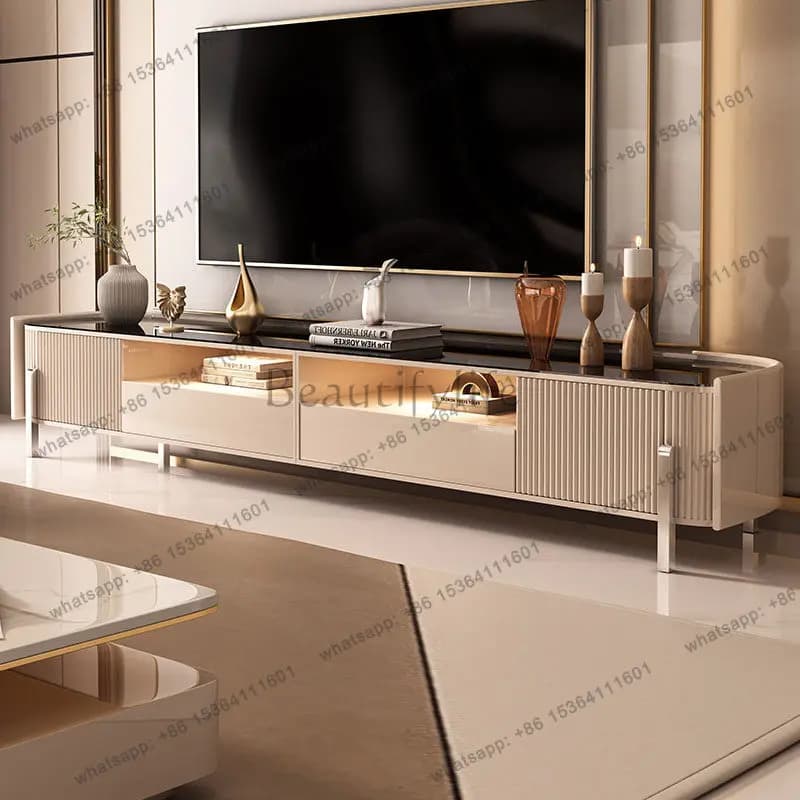 Minimalist Elegant  Tv Stand Nordic European Trendy ModernTv Stand luxury
