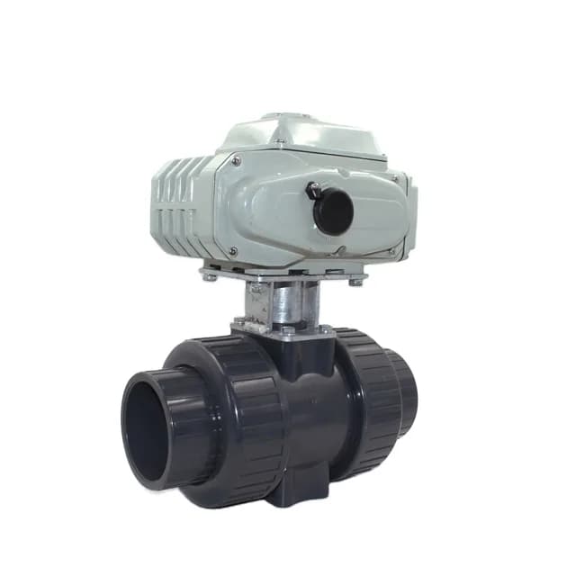 CTB Two Way Motorized Pvc Ball Valve With Electric Actuator 220V 380V 24V 12V Actuator Valve 0-10v Water Flow Control Valve