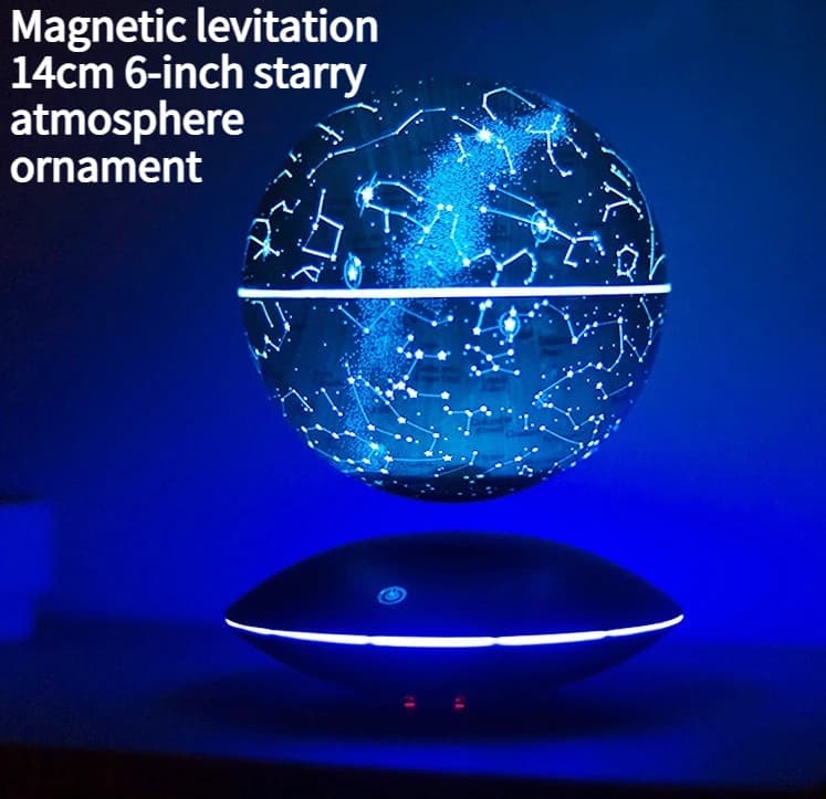 Magnetic Levitation 14cm 6-inch Starry Atmosphere Ornament Colorful Romantic Creative Starry Glowing Ball Ornament Gift