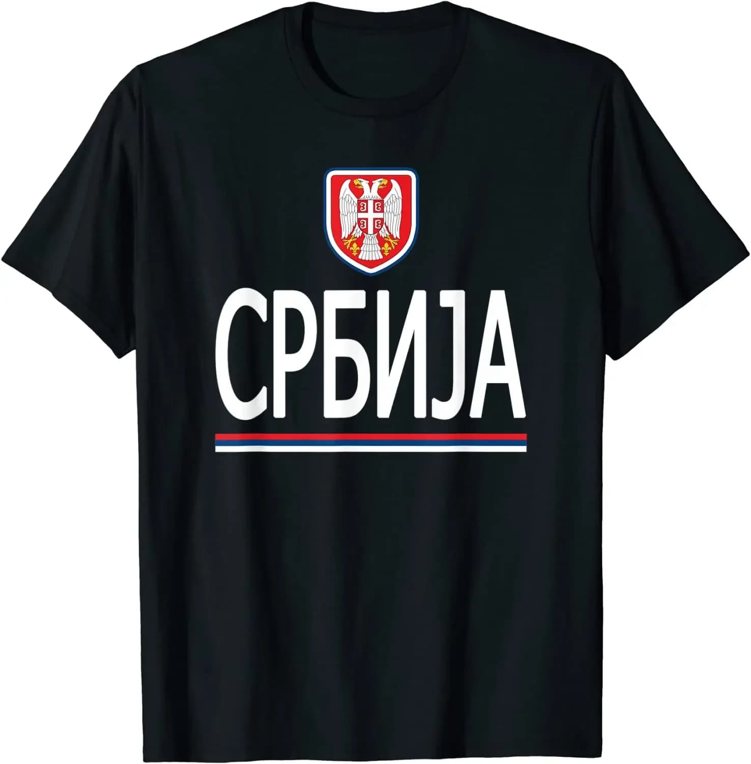 Serbia T-shirt Serbian Flag Srbija Souvenir Love Men TShirt Short Sleeve Casual 100% Cotton O-Neck Summer Shirt