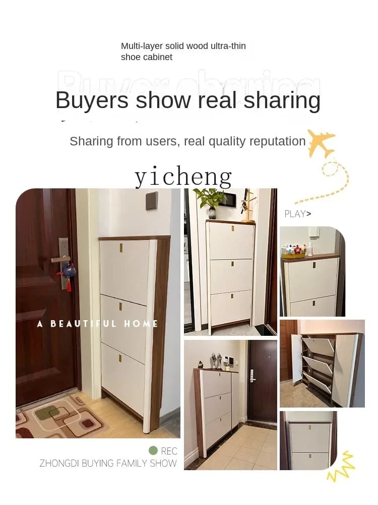 U29  ultra-thin shoe cabinet, extremely narrow household door tipping bucket entrance cabinet