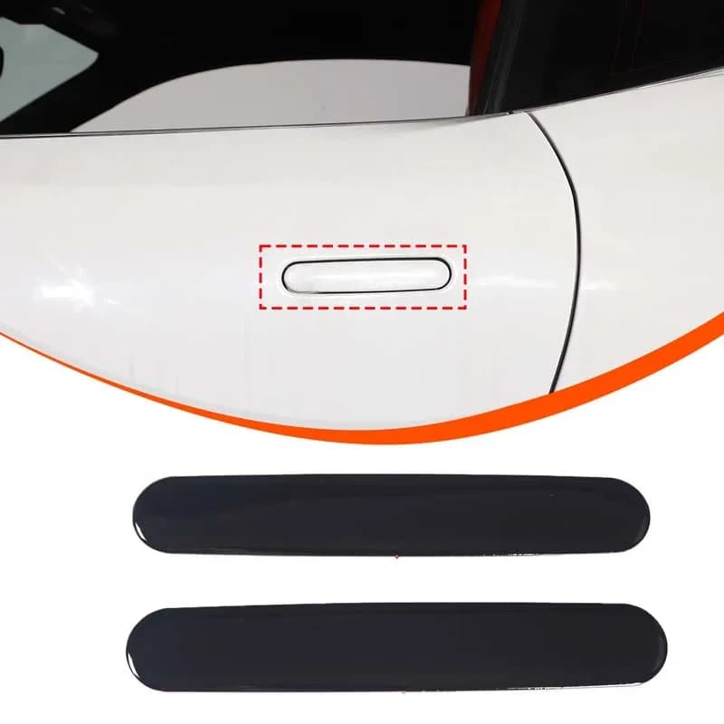 For Jaguar F-TYPE 2013-2025 PVC black car exterior handle decorative sticker car exterior protection accessories 2Pcs
