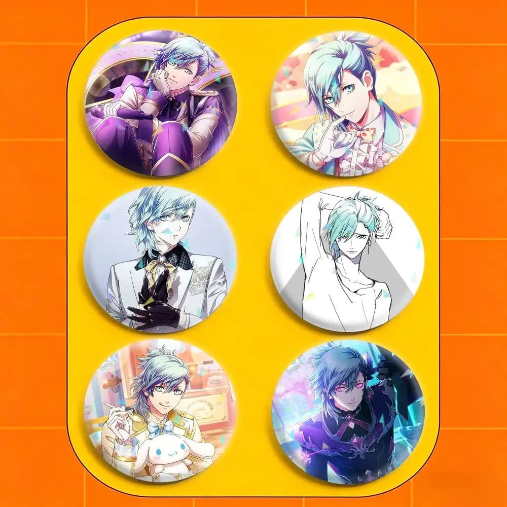 Uta no Prince Sama Ai Mikaze 32/44/58mm Handmade Pins Round Brooch Badge Backpacks Clothes Jewelry Gifts