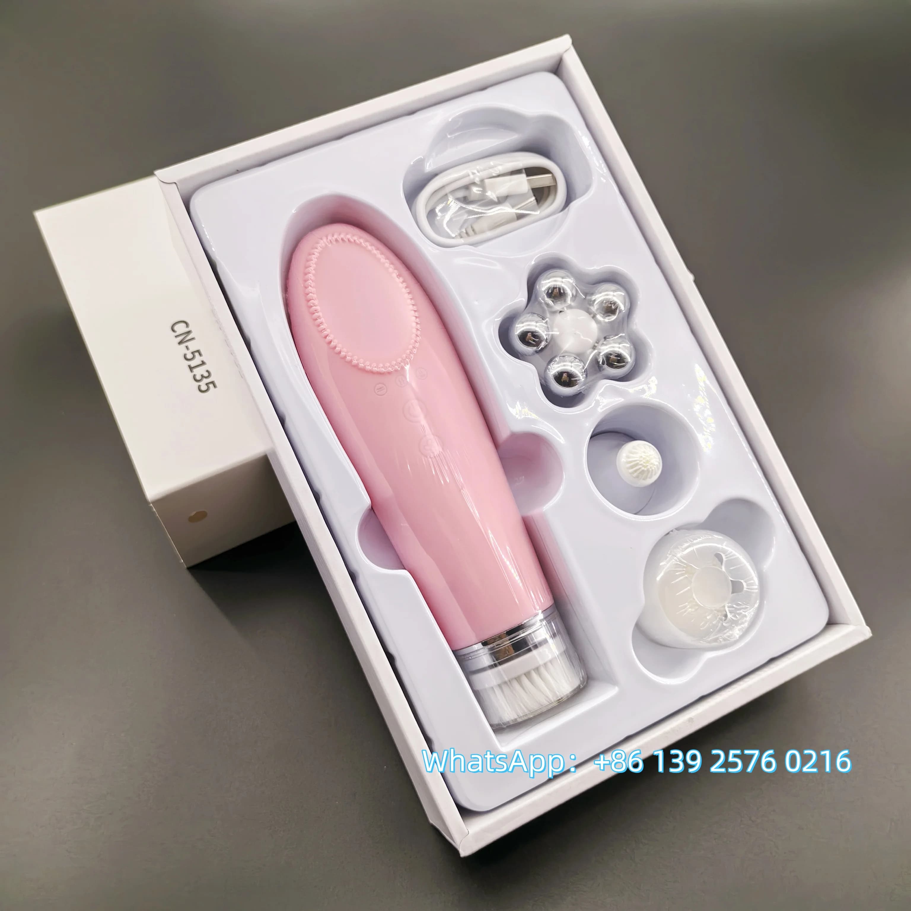 New Arrival Skin Care Device Waterproof Soft Silicone Face Washing Brush Facial Massager Electric Cleansing Brush