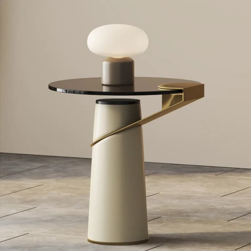 Glass sofa side table light luxury new creative small coffee table minimalist bedside  side table