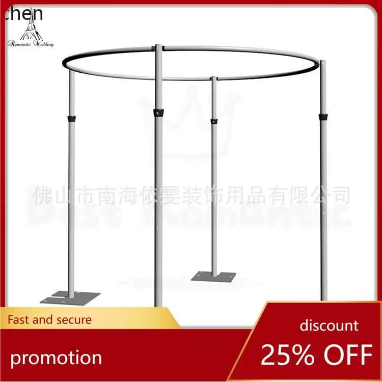 YFY Round  Stand  Stage Background Scene Decoration Sheer Curtain Shaping Bracket Aluminum Tube Retractable Support Stand
