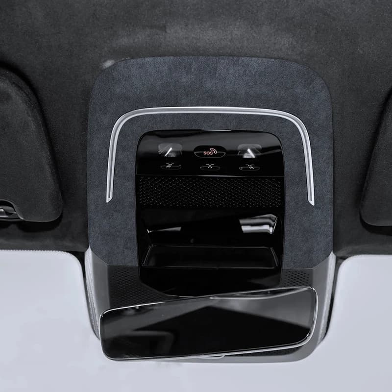 For ZEEKR 001 2026 001Max 001 Ultra Italian Suede Car Roof Reading Light Decorative Frame Interior Panel Modification Accessory