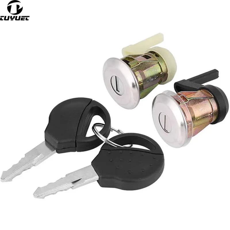 Door Lock Cylinder for Peugeot 206 1998-2009 Lock Set with 2 Keys Front Left & Right Barrel