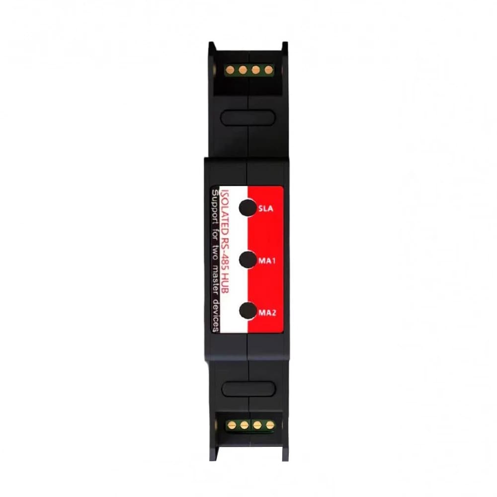 Industrial Isolated RS485 Hub Dual Host Multi-Slave 2 Master 1 Slave 1500V Isolation DC9-35V 115200bps with LED DIN Rail Mount