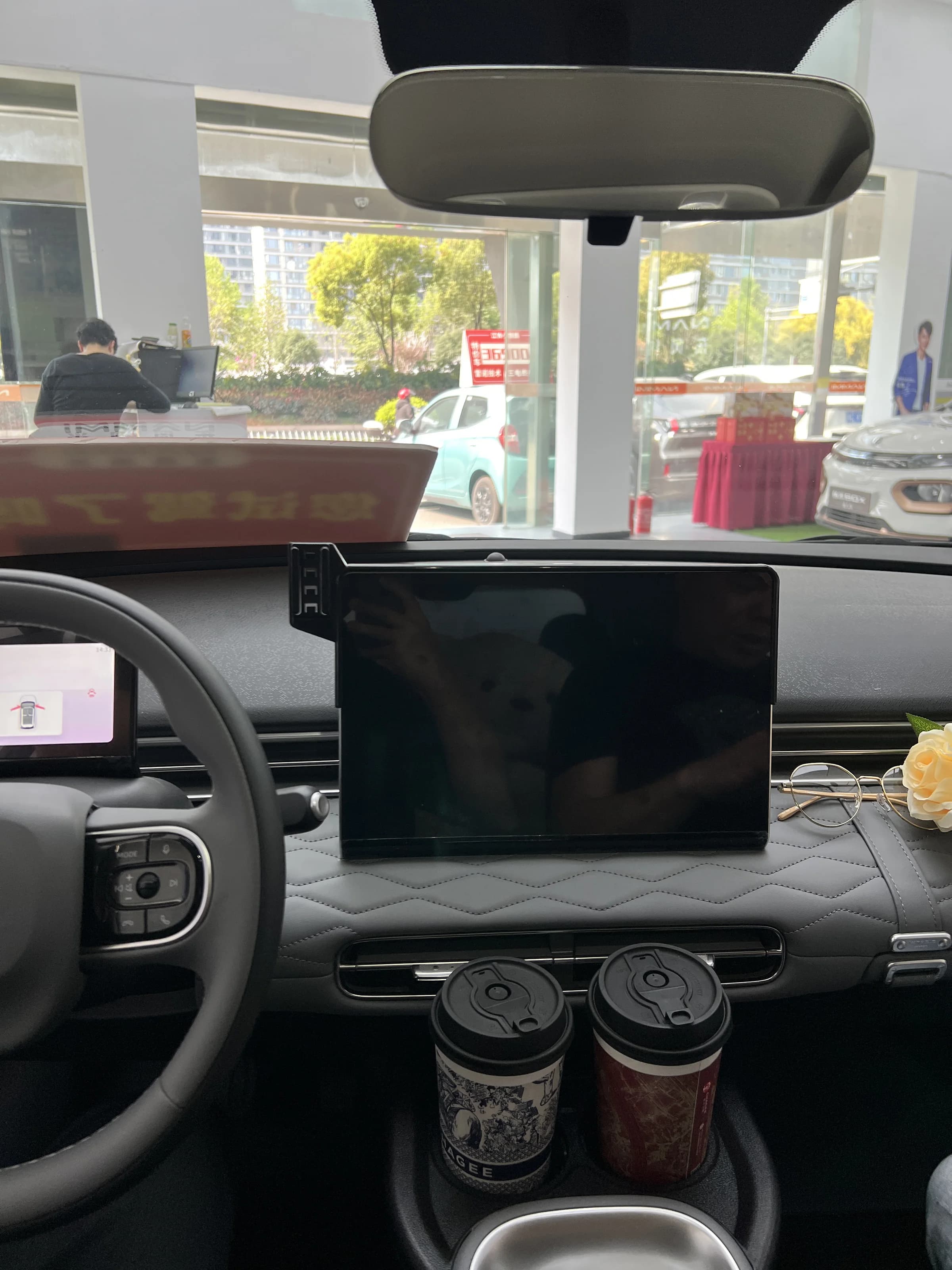 Car Cell Phone Holder Special Fixed Bracke Base For Dongfeng Nammi Box S31 2024 12.8 Inch For Car Auto Interior Accessories