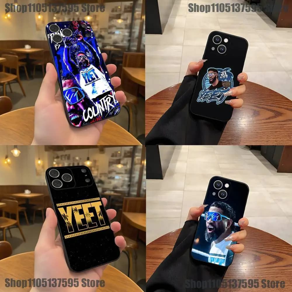 Jey Uso YEET Phone Case For iPhone 17,16,15,14,13,12,11,Pro,XS,Max,XR,Plus,E,SE4,Mini Black Soft Cover