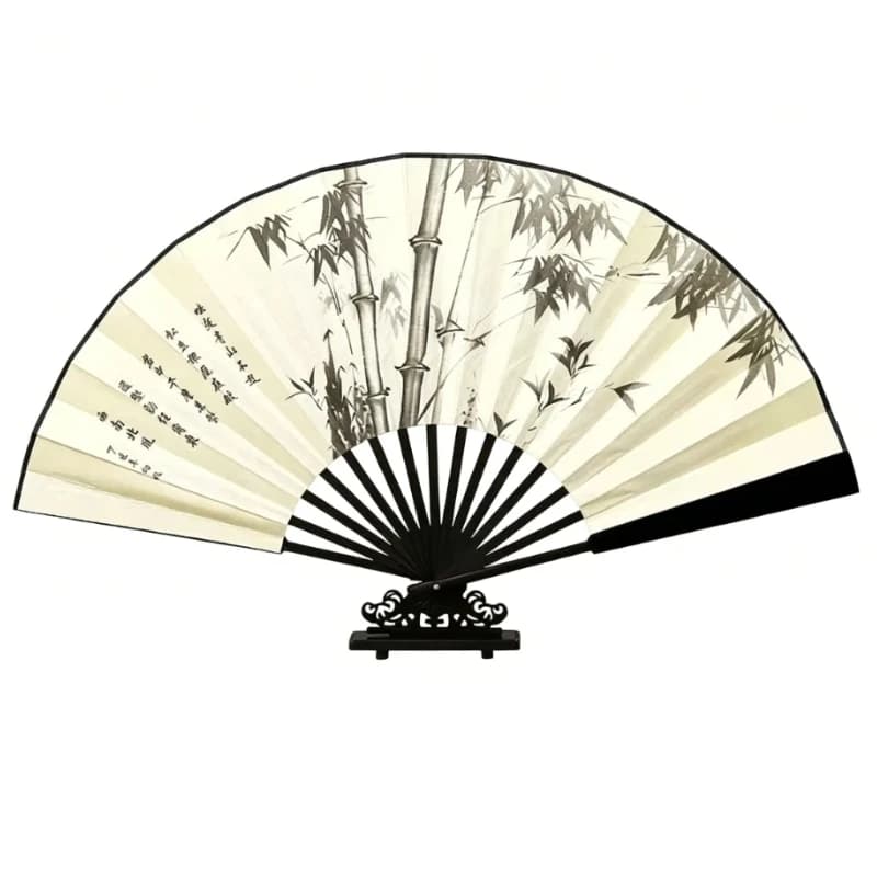 Thousand Mile Landscape Folding Fan Ancient Hanfu Qipao Folding Fan Summer Portable Fairy Dance Fan Photo Runway Prop Fan Gift