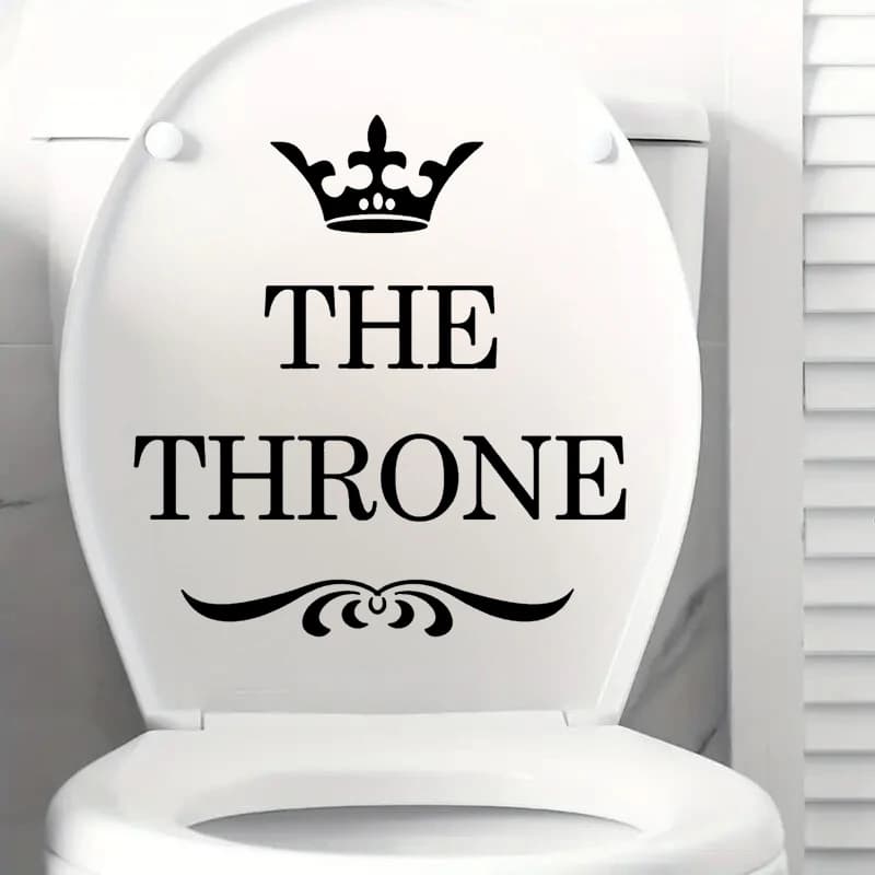 Наклейка для туалета "Трон", The Throne Toilet Lid Sticker, Apply for Wall, Door, Cabinet, Window, Decoration,