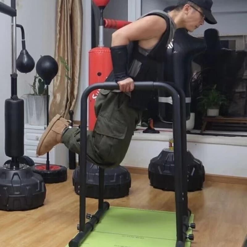 One-piece parallel bars, adjustable width and height