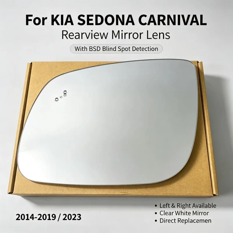 For KIA ​SEDONA CARNIVAL Rearview Mirror 2014 2016 2017 2018 2019 2023/Left and Right Wing Mirror Lens/Car Accessories With BSD
