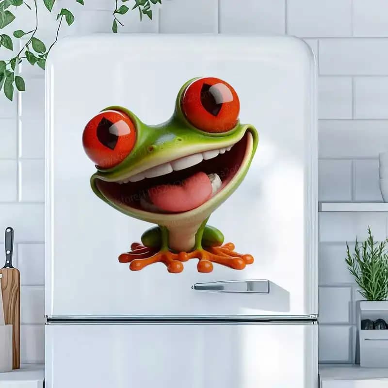 Funny Frog Waterproof Self-Adhesive Stickers Wall Concealer for Bathroom Toilet Decorative Room Decor AA172