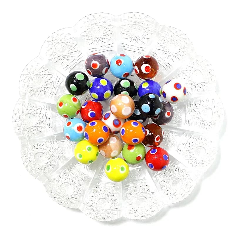 12pcs 18mm Evil Eye Design Handmade Rare Glass Marbles Balls Ornament for Vase Filled Fish Tank Home Tabletop Decor Accessories