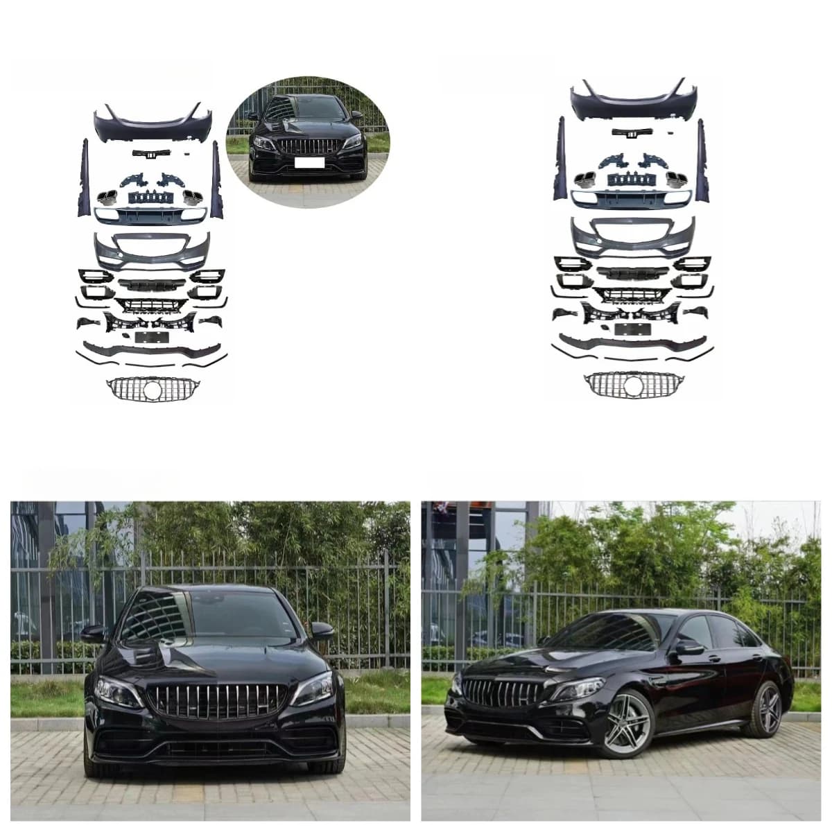 Conversion Kit For C-Class 2019 W205 C63 Body Kit Automotive Parts Facelift Body Kit