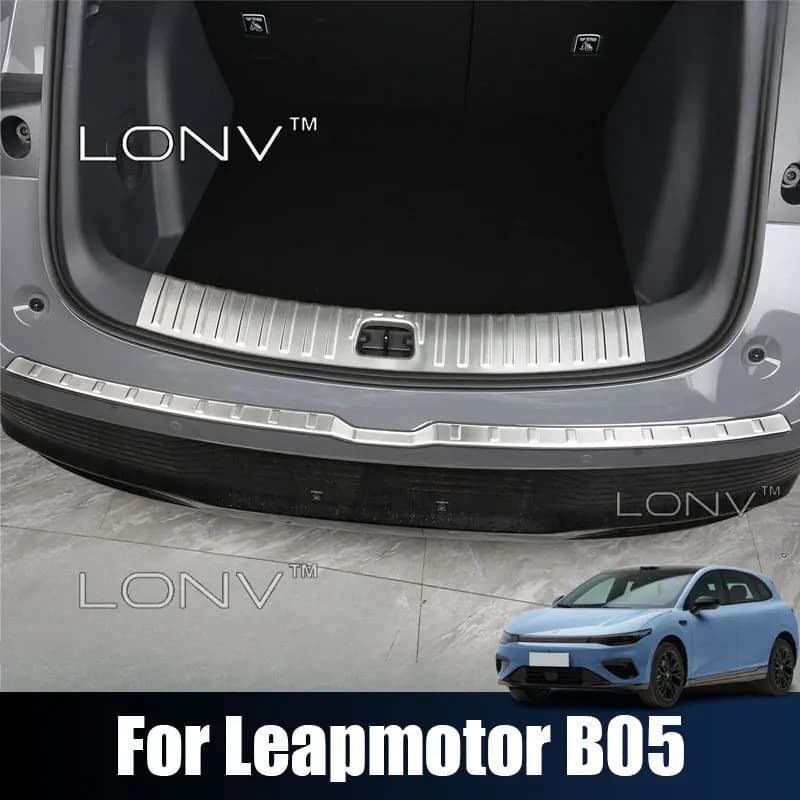 For Leapmotor B05 2026 2027 Car Stainless Steel Rear Trunk Scuff Plate Cover Protector Sill Trunk Tread Plate Trim Accessories