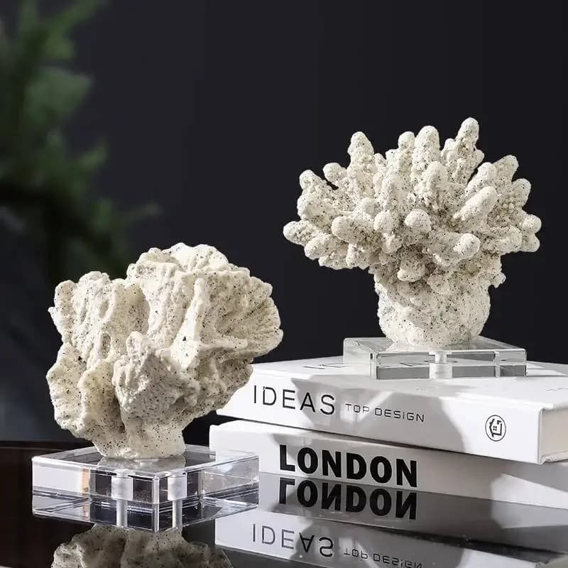 Resin Handicrafts Simulated Coral Ornaments Irregular Coral Sculpture Decorative Figurines Home Decoration Accessories